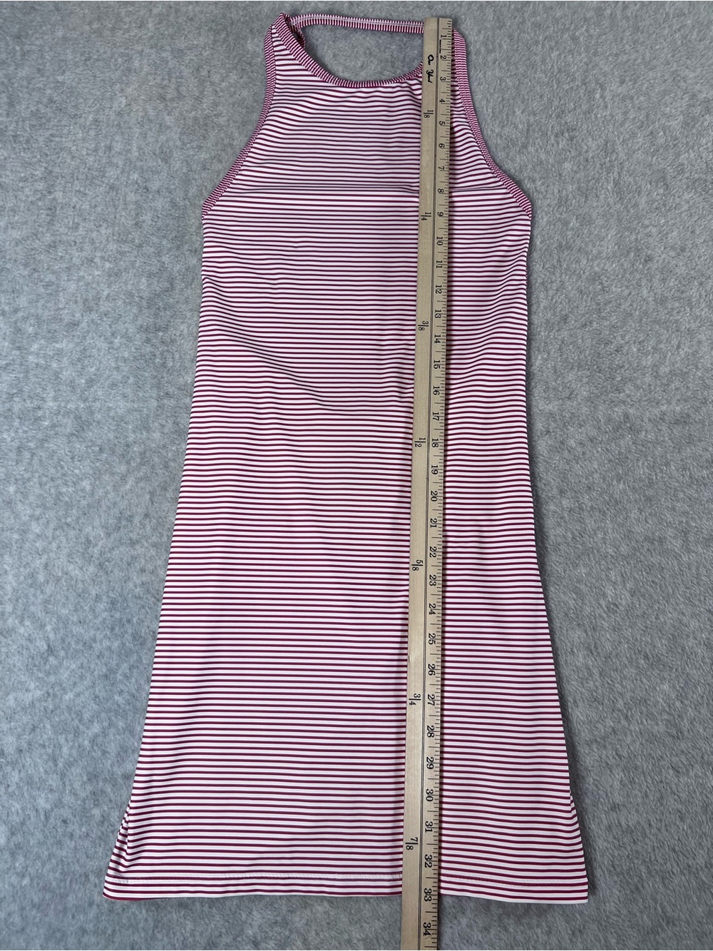 Vince Camuto Swim Dress Low Cut Back Red White Stripes Size Small - Picture 9 of 15